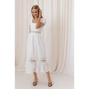 Melania Midi Dress - White