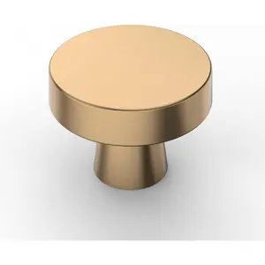 10 Pack Champagne Bronze Cabinet Knobs 1-1/4 Inch(32mm) Single Hole Cabinet Handles Dresser Knobs Drawer Knobs and Pulls for Bathroom Cabinets K0010