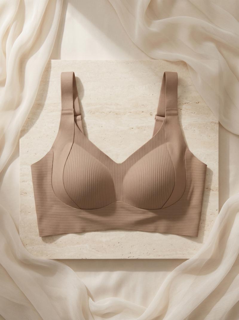 1/2/4PCS Seamless Wire-Free Push-Up Style Jelly Bra | Everyday T-Shirt Bralette & Soft Sleep Underwear for Women, High Stretch Adjustable Comfort Plus Size M-4XL