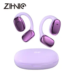 ZIHNIC Comfortable Open Ear Earbuds OWS Wireless Bluetooth Headphones HIFI Noise Cancelling for All Day Wear Sports