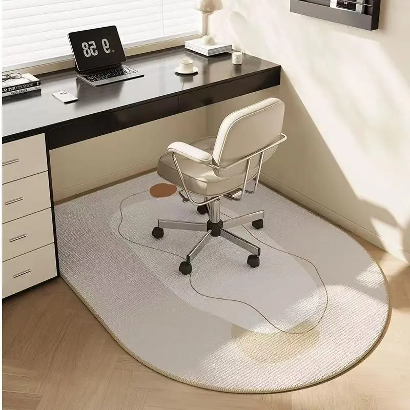 VIAKMA Study Carpet Bedroom Office Writing Desk Anti-Slip Wear-Resistant Swivel Chair Desk Study Chair Floor Mat