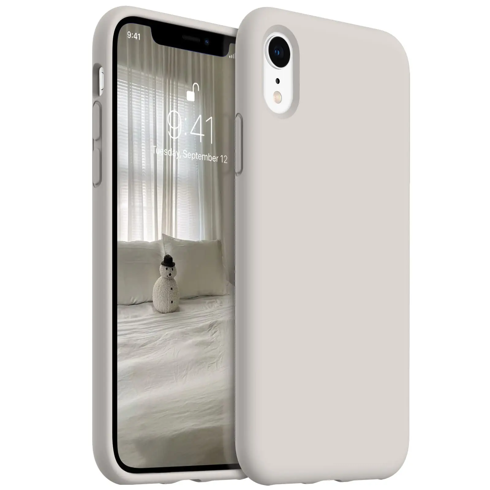OTOFLY iPhone XR Case - Durable Military Grade Drop Protection Premium Soft Liquid Silicone Rubber Full-Body Bumper Accessory for 6.1 in iPhone XR, Quick Wireless Charging Compatible (Pine Green)