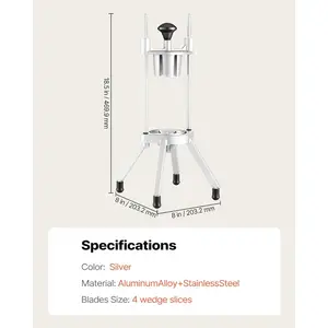 Happybuy 8-Section Commercial Easy Wedger Stainless Steel Blade Fruit Lime Slicer, Lemon Cutter 8 Wedges for Bar RestaurantVEVOR Super Brand Day