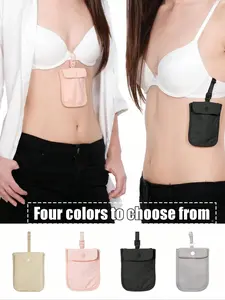 Fashion Invisible Bra Wallet, Card Holder Wallet, Casual Trendy Wallet, RFID Blocking Card Slot, Multi-Color Options, Soft Skin-Friendly, Adjustable, Anti-Drop Buckle, Washable, Wallet Sling, Fashionable Wallet