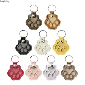 9PCS Pet Hair Keepsake Keychain Set, Cute Paw Print Leather Memorial Keyrings for Dog and Cat Fur Storage, Unique Pet Memory Bag Charm and Key Holder Gift for Pet Lovers