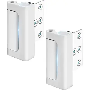 Home Security Door Locks for Front Door Child Safety Lock, Door Reinforcement Lock Kids Safety Door Latches for Top of Door Flip Extra Lock Withstand 800 Lbs, Night Guardian for Inward Swinging Doors