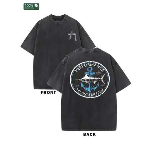 Men's Vintage Graphic Tees - Retro Distressed Creative Pattern Printed, Round Neck Short-Sleeve Mens Clothing, Heavy Washed High-Quality Soft Breathable Fabric Casual Streetwear Top