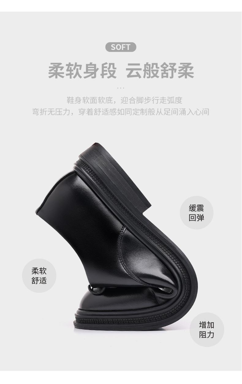 Men’s leather dress shoes for autumn, British style, low-cut black design suitable for commuting and business attire, pairs well with suits.