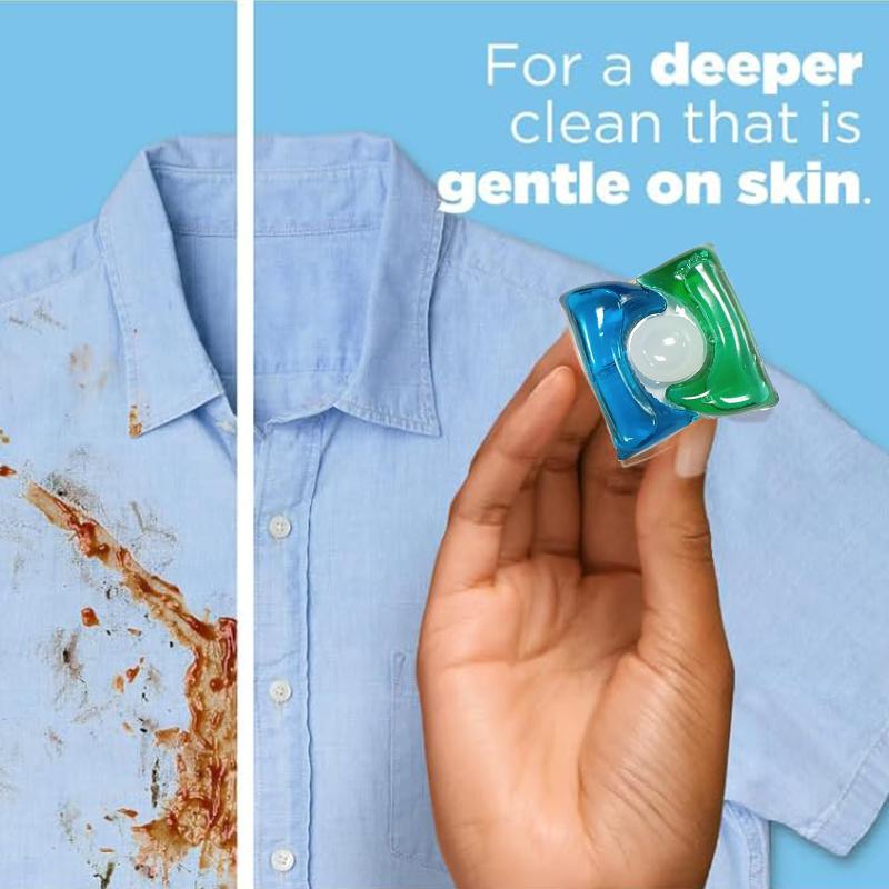 5-in-1 Power Formula Laundry Pods with Fabric Softener for HE & Standard Washers Deep-Cleaning Action Removes Stains & Odor Mess-Free Use