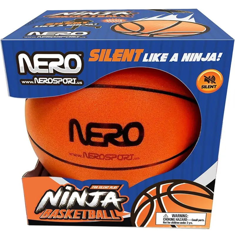 Ninja Silent Basketball Size 3 (7 inches) - Soft Foam Indoor Basketball for Quiet Dribbling and Training silent basketball