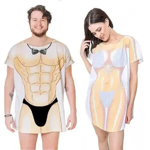 LA Imprints Fantasy Coverup Bride & Groom Couple's Bikini Bathing Suit Coverup T-Shirt