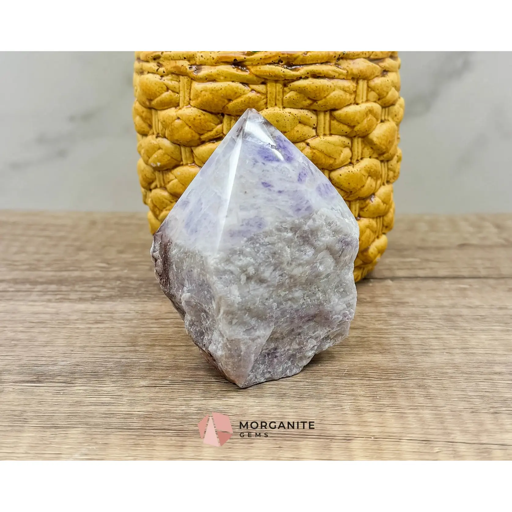 Amethyst Half Rough Cut Base Point – Natural Healing Crystal for Calm, Clarity & Spiritual Protection