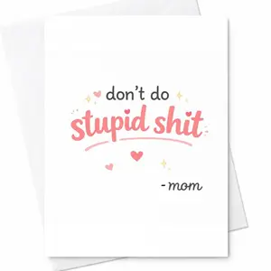 Funny Mothers Day Cards (Multiple Options) Rude Sarcastic Mom Humor Adult Humor Gift From Daughter Son Bold Funny Mom Cards Offensive Humor Card For Mom Wife Girlfriend Unique Funny Card 5x7 Inch Greeting Card