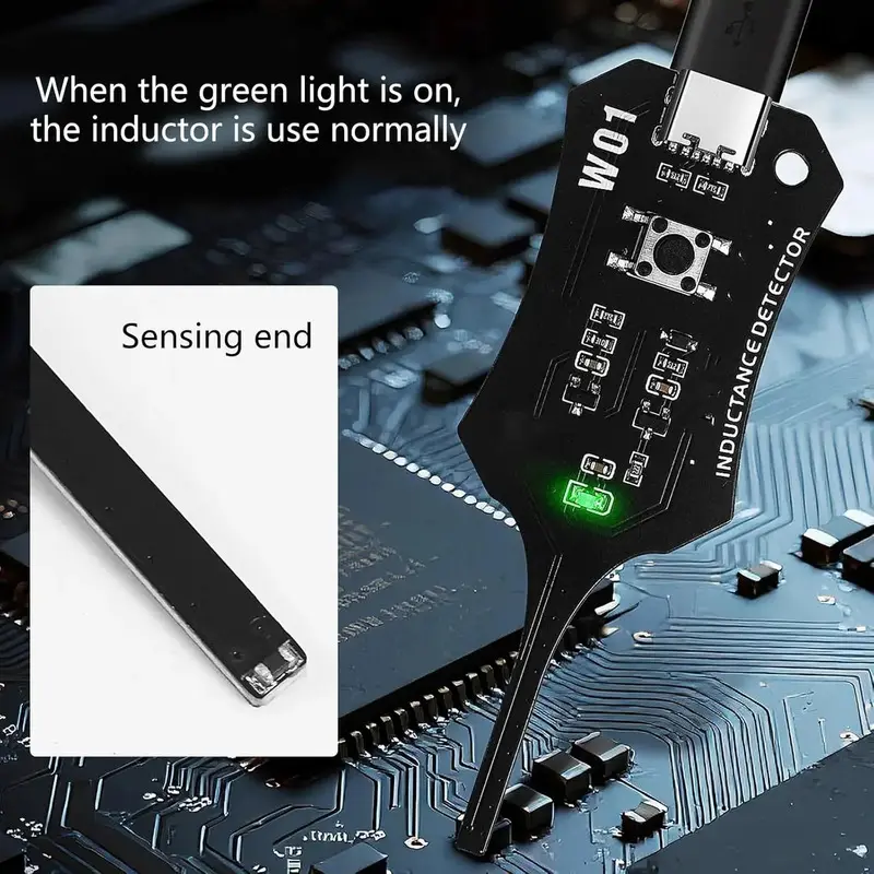Compact Handheld Type-C Electromagnetic Induction Tester - Coil Detector with Open/Short Detect, Quick Fault Checker, Phone Mainboard Repair Tool, Great Practical Father's Day Gift
