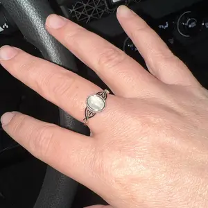 S925 Sterling Silver Moonstone Decorated Ring, Gorgeous Stone Gemstone, Elegant Engagement Ring for Women & Girls, Trendy All-match & Exquisite Jewelry for Birthday Gift