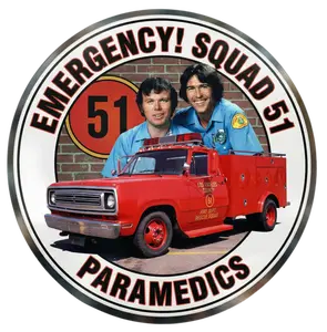 Emergency 51 Johnny Roy Circle V2 Window or Helmet Decal Tiktok