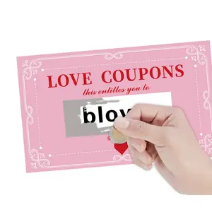 20/30 Sets Valentine Scratch Off Cards, Couple Party Cards, Romantic Coupons for Valentine's Day, Mother's Day, Weddings, Anniversaries, Birthdays