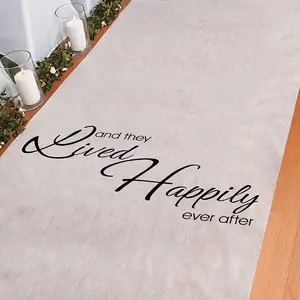 3 ft. x 100 ft. And They Lived Happily Ever After Wedding Aisle Runner