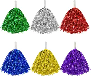 Baotongle 12 PCS Cheerleading Squad Spirited Fun Poms Pompoms Cheer Costume Accessory for Party Dance Sports baotongle