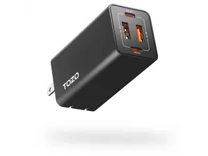 Tozo C2 USB C 65W Fast Foldable Wall Charger - Black  C2-BLK