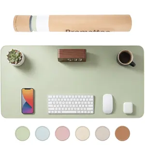 Silicone Desk Mat for Minimal, Creative, Vanity Desk – Reduces Glare, Comfortable Viewing – Writable, Non-Slip, Waterproof, Roll-Up – Food-Grade Platinum-Cured Silicone, Gift Tube（Warm Gray）