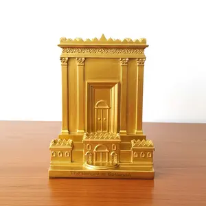 Solomon Temple Gold Model Replica, Religious Architectural Decoration, Home Church Study Decor, Boho Style, No Ca Prop 65 Warning