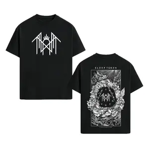 Men's Solid Color Cotton T-Shirt - Sleep Token Patterned Printed T-Shirt |   Rock-related Outerwear |   Men's and Women's Matching Clothing |   "Sleep Symbol" Retro Music T-Shirt |   Retro Casual Short Sleeve |   The Perfect Gift for Your Boyfriend