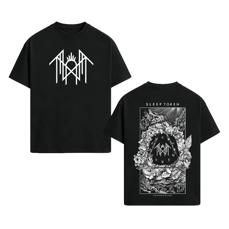 Men's Solid Color Cotton T-Shirt - Sleep Token Patterned Printed T-Shirt |       Rock-related Outerwear |       Men's and Women's Matching Clothing |       "Sleep Symbol" Retro Music T-Shirt |       Retro Casual Short Sleeve |       The Perfect Gift for Y