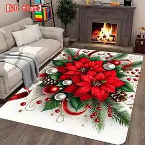 2D flat Indoor/outdoor flannel carpet, machine washable carpet, suitable for home decoration in bedrooms and living rooms, Home Decorative Rug