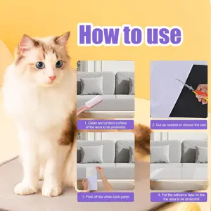 15‑Pack Cat Scratch Furniture Protectors – Clear Self‑Adhesive Couch Guards from Cat Claws | Anti‑Scratch Sofa Shields, No Pins Needed