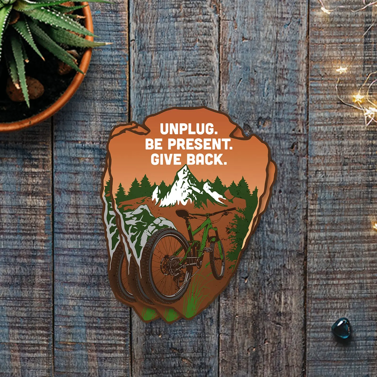 Mountain Bike National Parks Scene Vinyl Sticker
