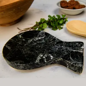 Artreestry Marble Spoon Rest Spatula Ladle Fork Handmade Utensil Rest - Spoon Rests Keeper Kitchen Organizer - Chef Cooking Helper Tool Countertop Spoon Holder Cutlery Tableware Traditional Tray