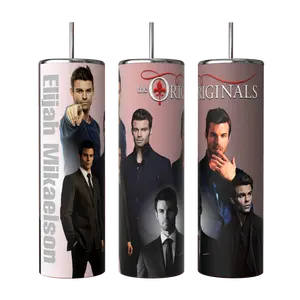 20oz  ELIJAH M. ORIGNAL SUBLIMATED STAINLESS STEEL DOUBLE WALL INSULATED SKINNY TUMBLER Drinkware Portable Washable Reusable