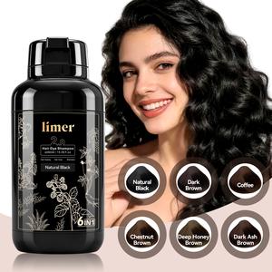 Limer Multicolor 6 in 1 Instant Hair Dye Shampoo, Hair Color for Grey Coverage, Herbal Ingredients, Natural Tinte, Ammonia-Free, Long lasting,Haircare