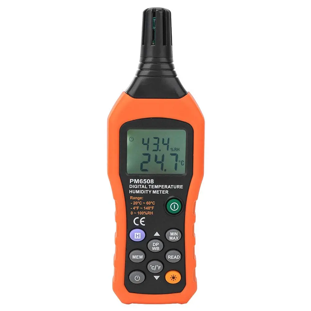 MS6508 Digital Hygrometer, Psychrometer Thermometer Hygrometer Humidity Monitor with Temperature Gauge, Dew Point Wet Bulb Temperature