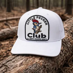 Little Pecker Club Embroidered Patch Hat, Cotton Mesh Back Breathable multi color Choice Hat, Summer Outdoor Cap