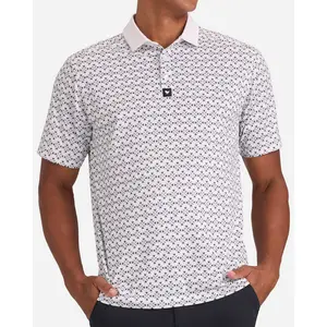 Solar Flare Men's Golf Polo in Cloud Dancer