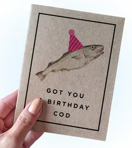 Got You A Birthday Cod - Hilarious Birthday Card Pun - Birthday Card for Dad - TrendyGiftUSA Funny Greeting Card