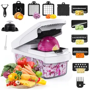 1 count multifunctional kitchen vegetable slicer, kitchen accessories and essentials, food chopper, vegetable and fruit slicer, food slicer, kitchen utensil set, Vegetable Cutting Slicer