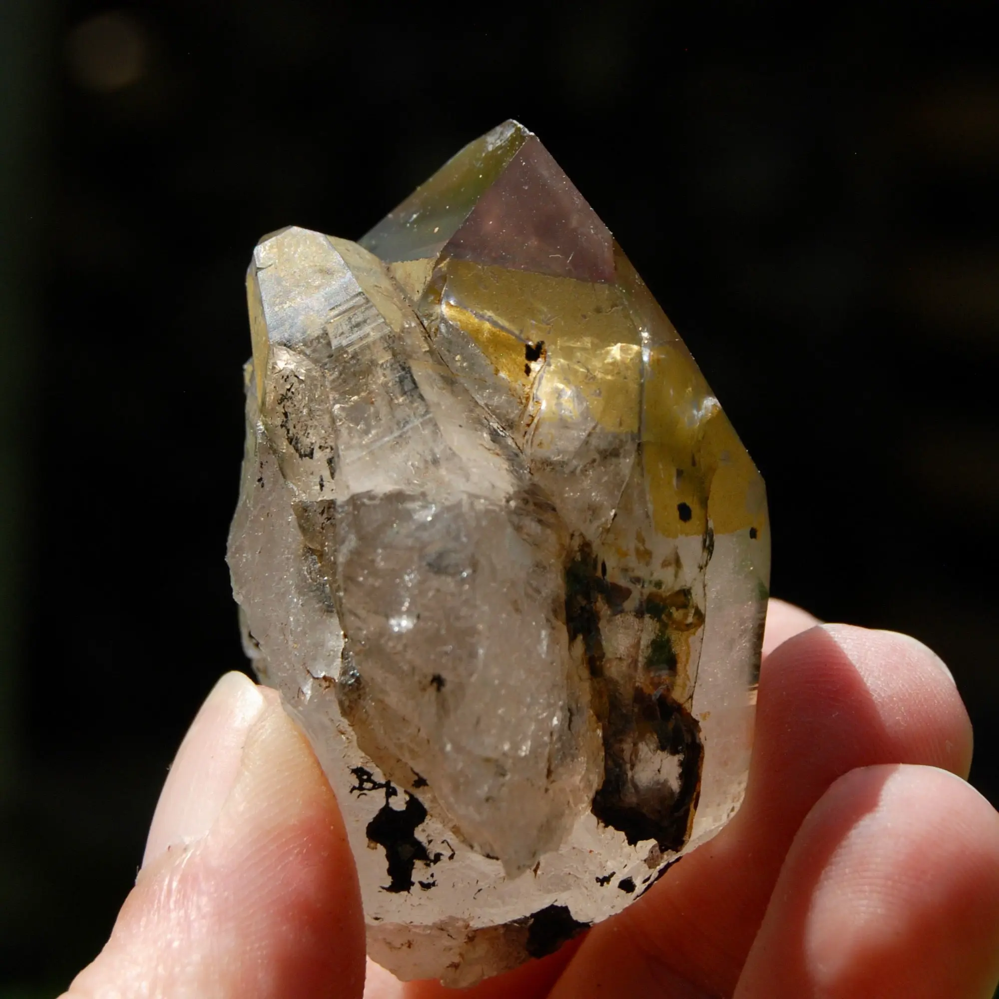2.2in 91g Tantric Twin Smoky Quartz Crystal Cathedral, Akashic Lines, Malawi msq11