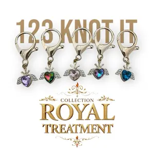 Royal Treatment set of 5 large clasp stitch markers for crocheting