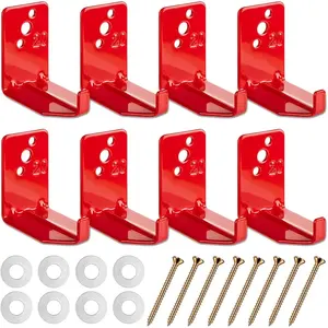 8 Pack Fire Extinguisher Mount Bracket 5 to 40 lb Fire Extinguisher Holder with Expansion Screws Universal Bracket Kit Fits Extinguishers Cabinet Wall Hook Hanger