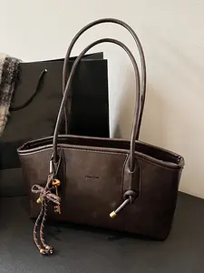 Elegant Women's Solid Color Shoulder Bag, Large Capacity Chic Crossbody Purse for Daily Use, Versatile High-Quality Commuter Bag