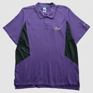 Baltimore Ravens Reebok 2000s Polo - Purple - XL