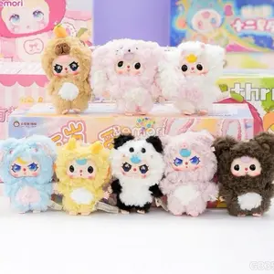 【Brand new authentic product 】BABY THREE V3 De-Lovely Mini Cute Plush Series,Kawaii Plush Stuffed Animal Blind Box,Figure Cute Collectible Mini,Kawaii Bunny Doll Desktop Decor, Mystery Surprise Toy Gift for Girls Stuffed Animal