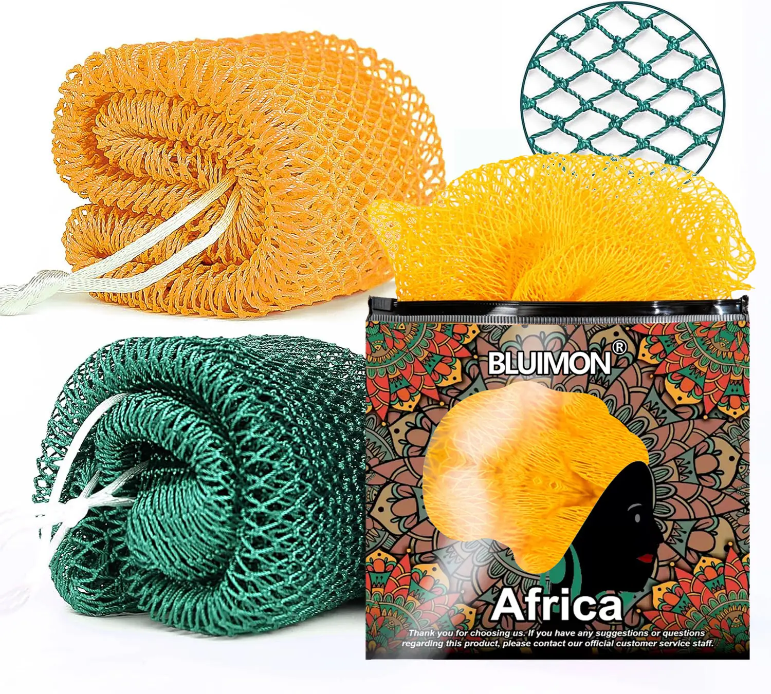 2PCS African Exfoliating Net Sponge, Ethically sourced from Nigeria, real authentic net sponge,Exfoliate Porous Hygiene Dries Quickly Skin Exfoliation Nature