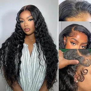 [30 Inch $74.9] Imani 36 Inch 13x6 Deep Wave Lace Frontal Human Hair Wigs Pre Plucked 200% Density Deep Curly Wig for Women Daily Use Affordable Wig #Summervibes