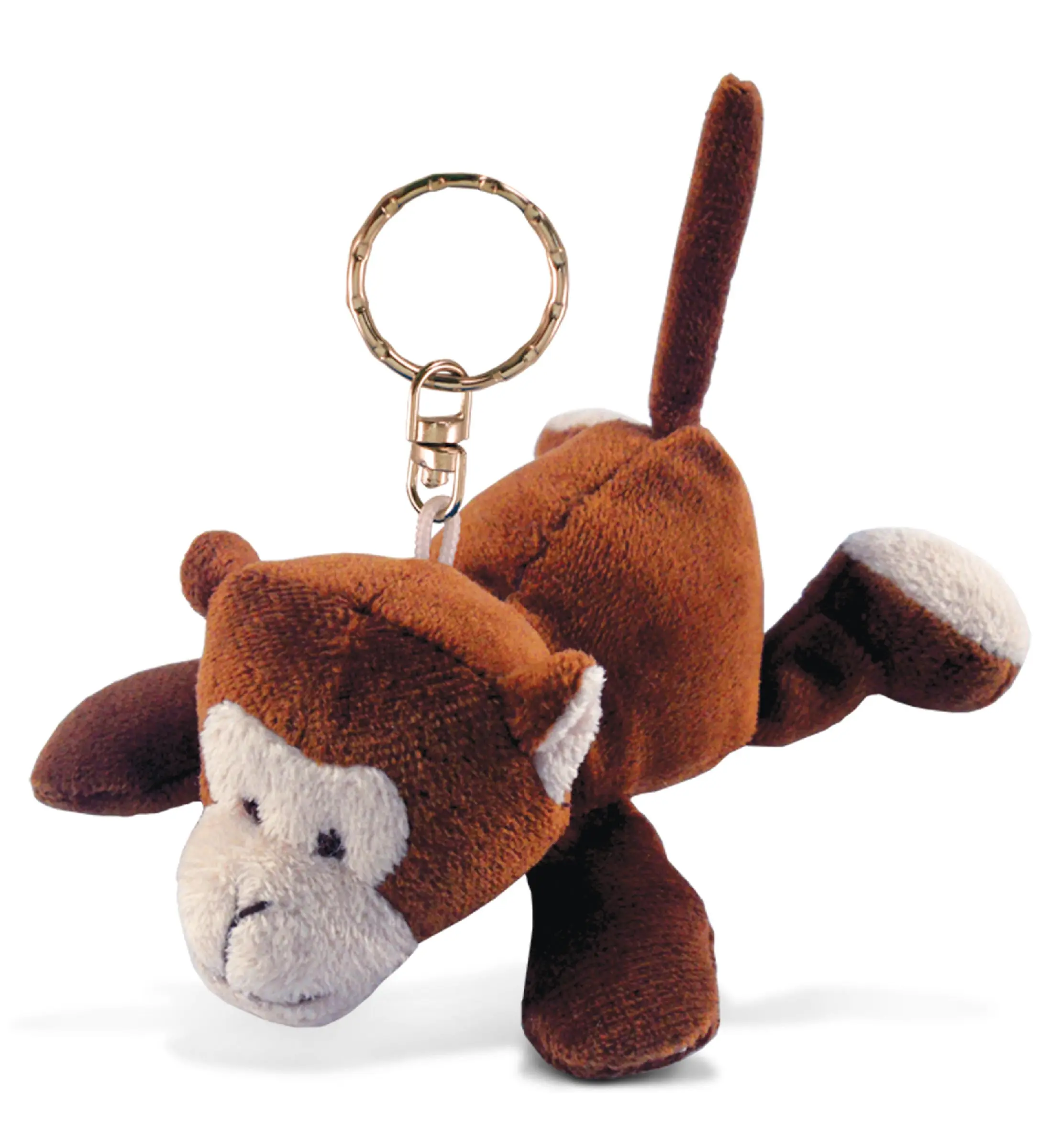 Cute Monkey Plush Keychain, 4-Inch Soft Fur Stuffed Animal Charm, Sturdy Key Holder and Bag Accessory for Kids' Backpacks & Purses, Keychain Charm, Key Charms, Stuffed Animal Keychain
