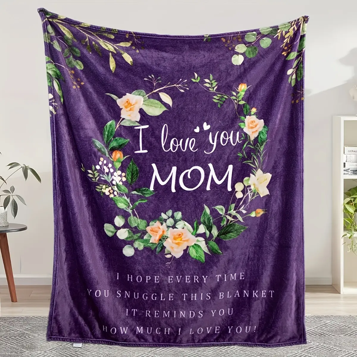 1pc 280gsm Luxuriously Soft Flannel Throw Blanket - Ultimate Comfort for Your Mom, Ideal for Birthday Celebrations & Memorable Occasions
