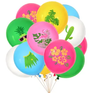 12-36count Hawaiian Party Balloon Decoration Flamingo Pineapple Latex Balloon Summer Tropical Luau Birthday Party Supplies Wedding